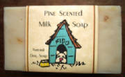 dog soap large and small sizes. lightly scened with pine 